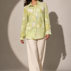Relaxed Floral Embroidered Shirt