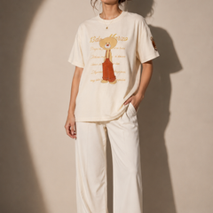 Graphic Bear Print Oversized T-Shirt