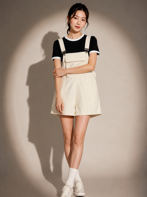Utility Pocket Dungaree Playsuit