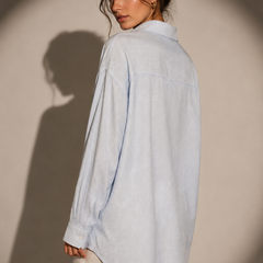 Embroidered Script Oversized Shir
