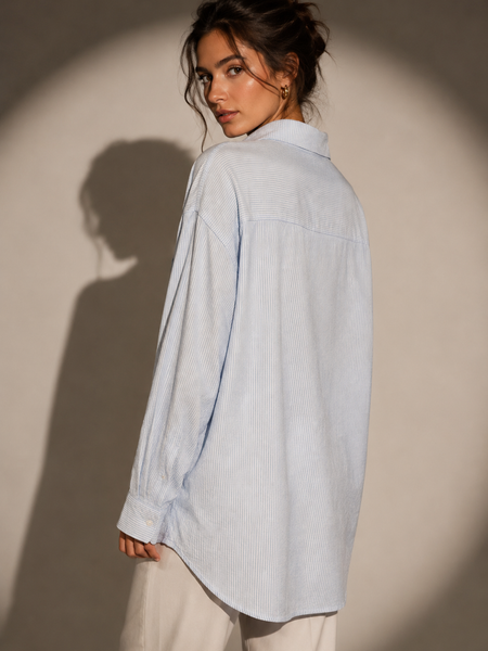 Embroidered Script Oversized Shir