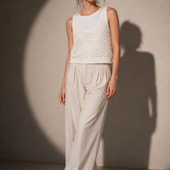 Open Knit Sleeveless Top