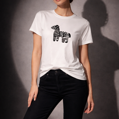 Minimal Zebra Graphic T-Shirt