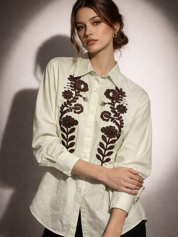 Embroidered Structured Shirt
