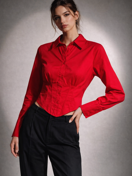 Structured Waist Tailored Shirt
