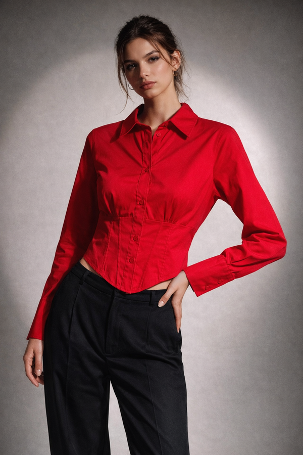 Structured Waist Tailored Shirt