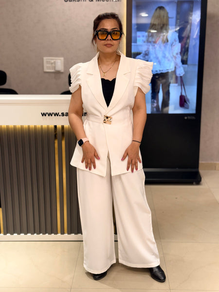 Tailored Sleeveless Blazer Set