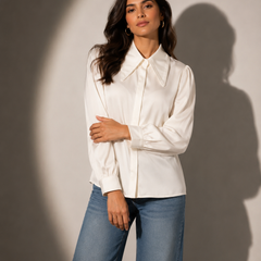 Oversized Collar Relaxed Fit Shirt