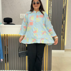 Abstract Print High-Low Tunic