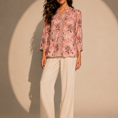 Floral Lace-Trim Top