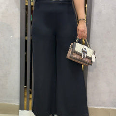 High-Rise Wide-Leg Trousers with Statement Belt
