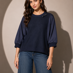 Textured Knit Blend Top