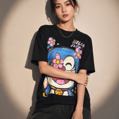 Oversized Cartoon Graphic T-Shirt
