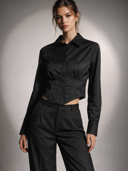Structured Waist Tailored Shirt