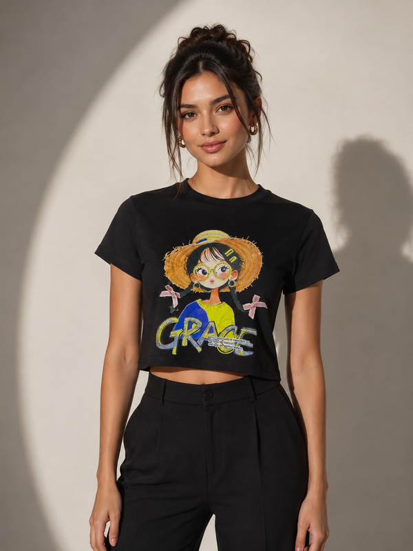 Graphic Cropped T-Shirt