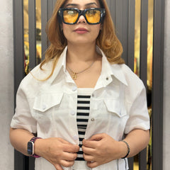 Cropped Jacket With Inner Top For Summers