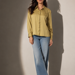 Oversized Collar Relaxed Fit Shirt