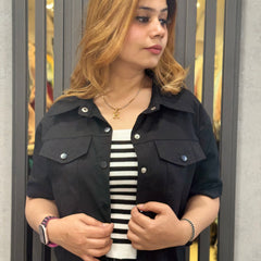 Cropped Jacket With Inner Top For Summers