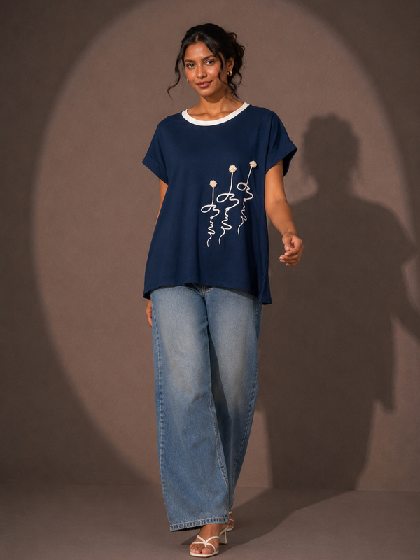 Oversized Floral Graphic T-Shirt