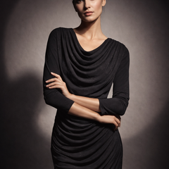 Draped Embellished Mini Dress