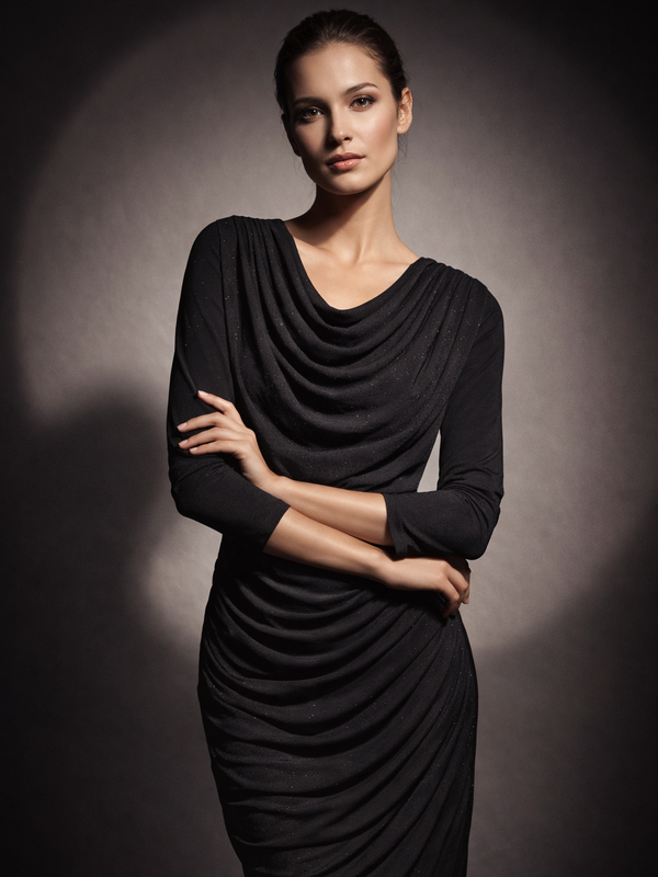Draped Embellished Mini Dress
