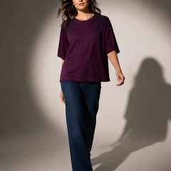 Embellished Relaxed Fit Top