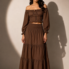 Tiered Off-Shoulder Skirt top