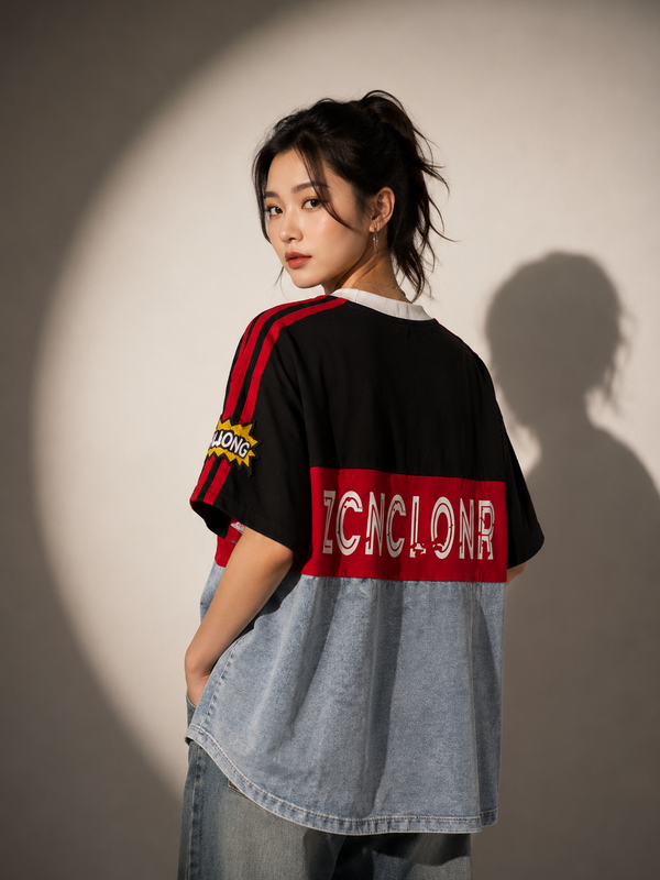 Oversized Graphic Panel T-Shirt