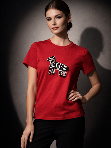 Minimal Zebra Graphic T-Shirt