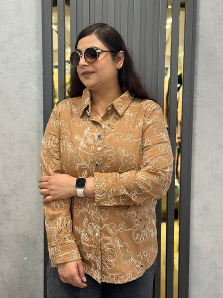 Embroidered Floral Shirt