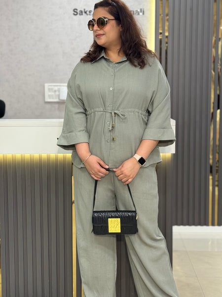 Drawstring Waist Relaxed Co-Ord Set