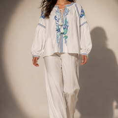 Embroidered Peasant Blouse