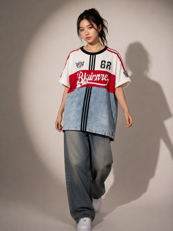 Oversized Graphic Panel T-Shirt