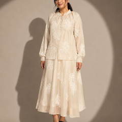 Embroidered Fluid SKirt top