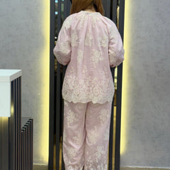 Embroidered Sheer Co-Ord Set
