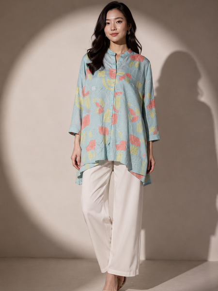 Abstract Print High-Low Tunic