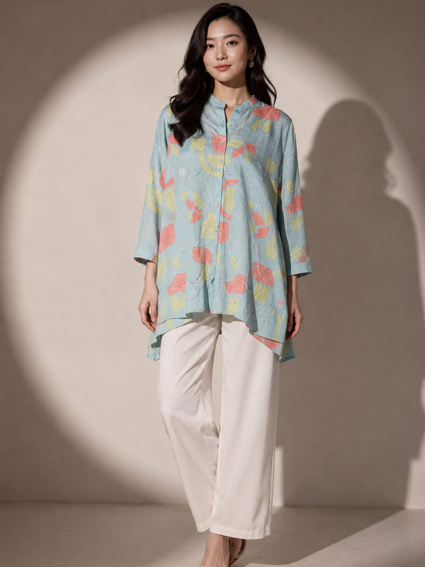 Abstract Print High-Low Tunic
