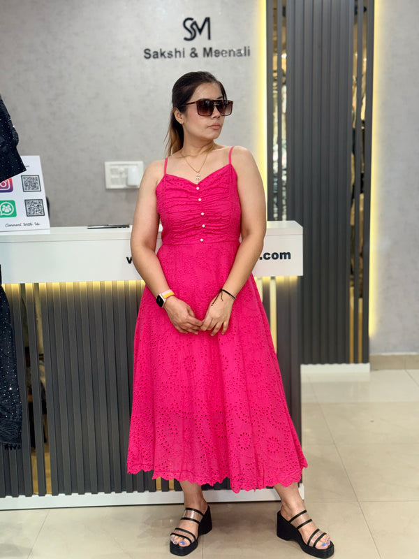 Cotton Starpe Dress with smokey
