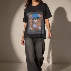 Oversized Teddy Graphic T-Shirt