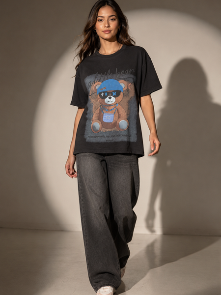 Oversized Teddy Graphic T-Shirt