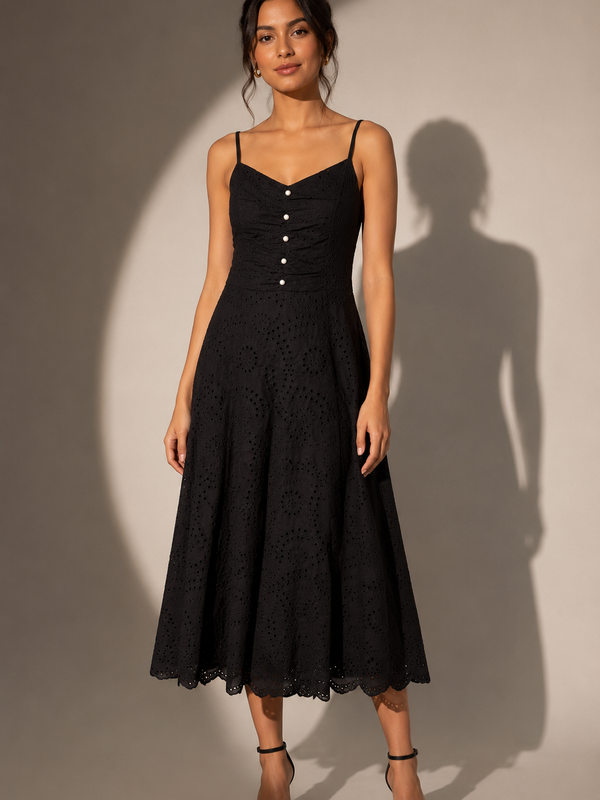 Cotton Starpe Dress with smokey