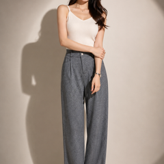 Wide-Leg Tailored Trousers