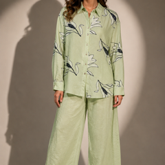 Abstract Floral Co-Ord Set Shirt