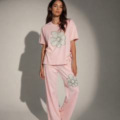 Embroidered Floral Relaxed Co-Ord Set