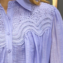 Lace-Detail Lightweight Shirt
