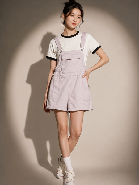 Utility Pocket Dungaree Playsuit