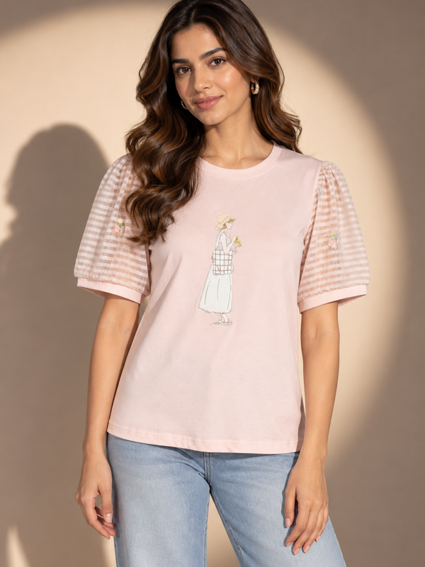 Puff-Sleeve T-Shirt