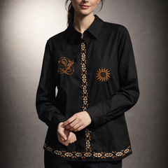Embroidered Motif Structured Shirt