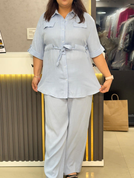 Utility Belted Shirt & Trousers Set
