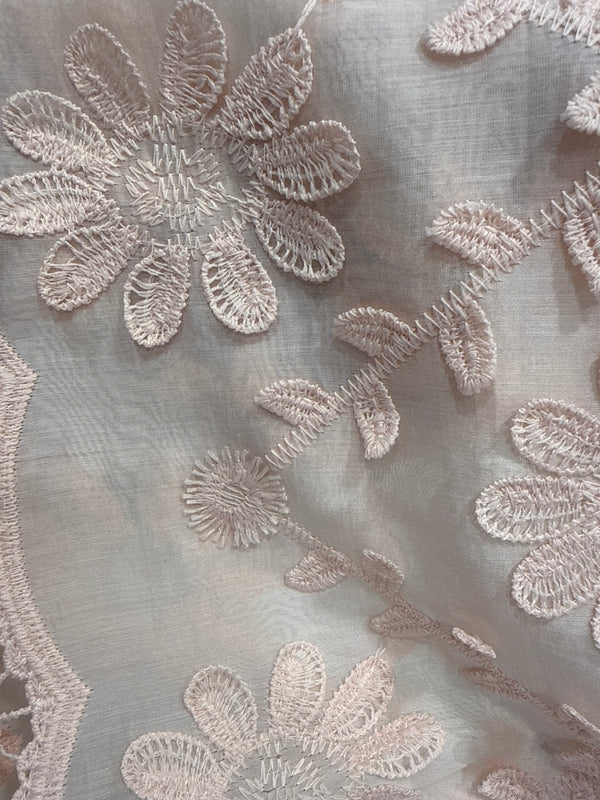 Floral Embroidered Sheer Top